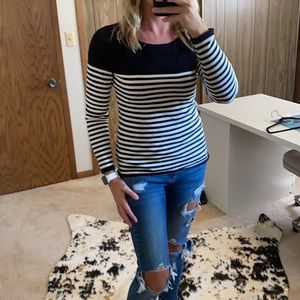 Black and white sweater